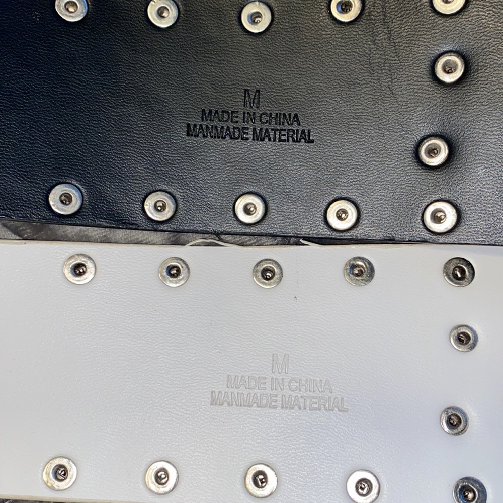 Rue 21 Black White Black Bundle Stud Waist Belts - Picture 10 of 10